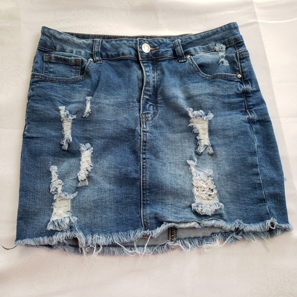 Wax Jeans Mini Skirt - Picture 3 of 3